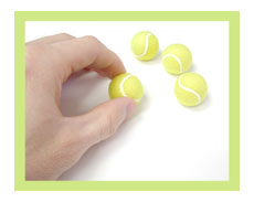 miniature tennis balls