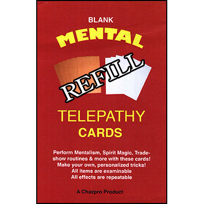 Refill (BLANK) Mental Telepathy Cards by Chazpro Magic