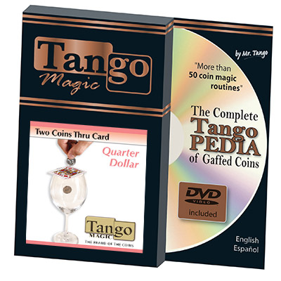Two Coins Thru Card (Quarter Dollar) by Tango