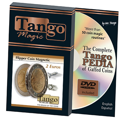 Magnetic Flipper Coin (2 Euro) by Tango Magic