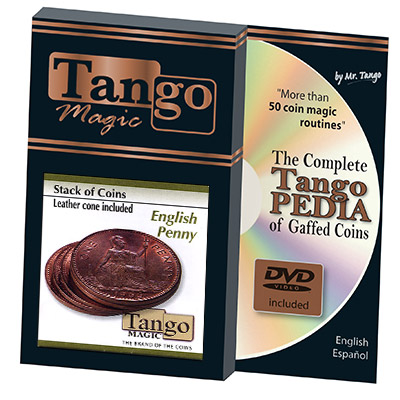Stack of coin English Penny by Tango