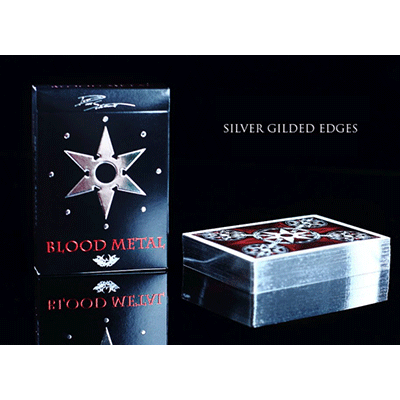 Limited Edition Blades Blood Metal Playing Cards by Handlordz, LLC - Trick