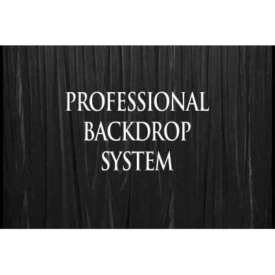 Professional Backdrop System (Black with Deluxe Curtain) - Trick
