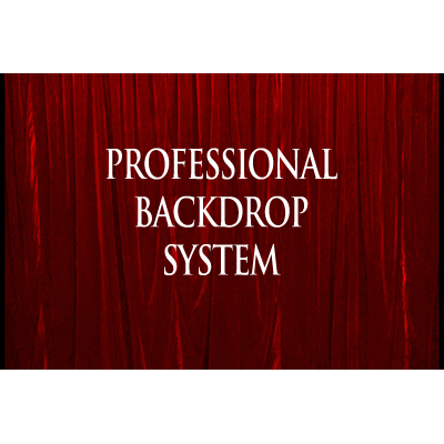 Professional Backdrop System (Red with Deluxe Curtain) - Trick
