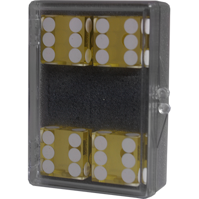 Dice 4-pack Amarillo Near-precision 19mm (casino)