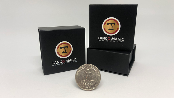 Moneda Doble Cara - Cuarto USD Dolar (Cruz) con DVD - Tango Magic