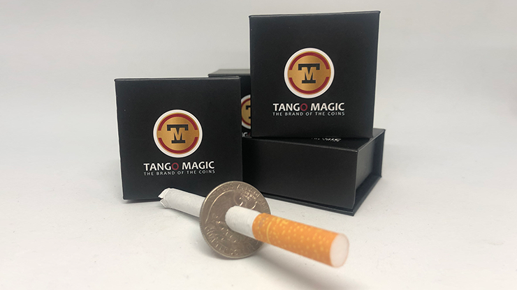 Cigarro Magico atraves de Moneda (Cuarto de US Dolar) (Un Lado) - Tango Magic