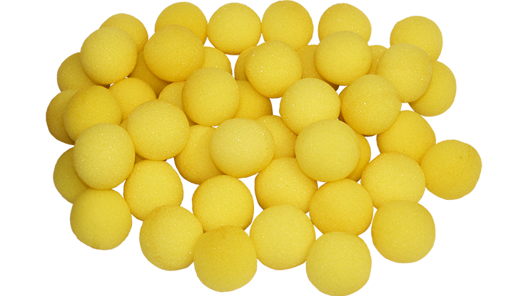 50 Bolas de Esponja Super Suave - 2 Pulgadas (Amarillo)