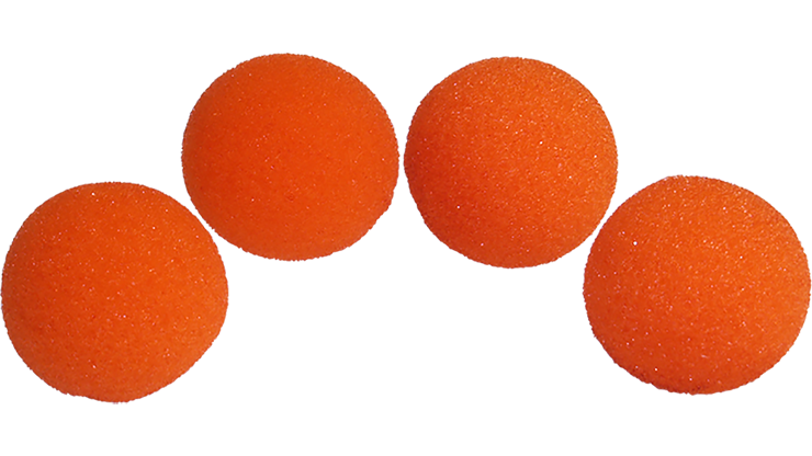 4 Bolas de Esponja Super Suave - 1 pulgada (Naranja) - Magic by Gosh