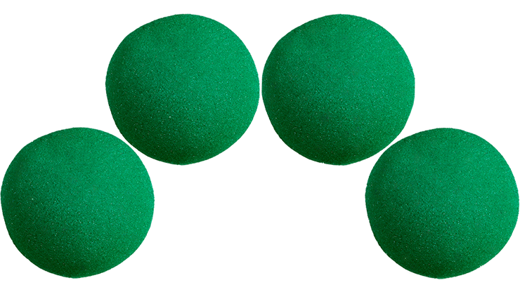 4 Bolas de Esponja Super Suave - 3 Pulgadas (Verde) - Magic by Gosh