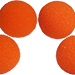 4 Bolas de Esponja Super Suave - 2 Pulgadas (Naranja)