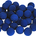 50 Bolas de Esponja Super Suave - 1.5 Pulgadas (Azul)