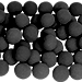 Bolas de Esponja Regular - 1 pulgadas (50 Piezas) (Negro)