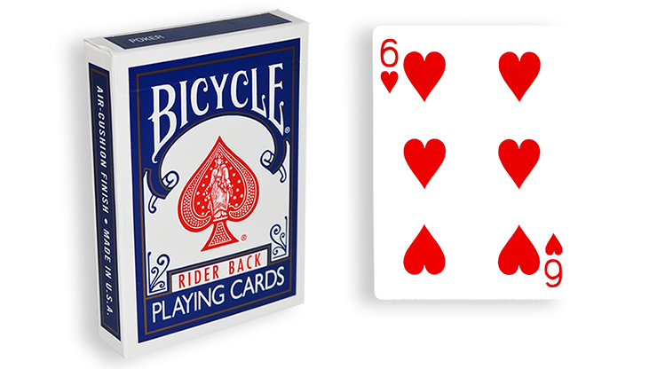 Cartas para Forzar - 1 Eleccion - 6 de Corazones - Cartas Bicycle - Azul