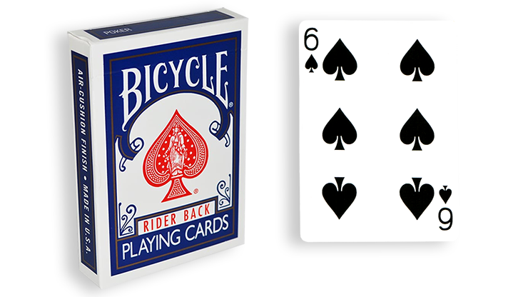 Cartas para Forzar - 1 Eleccion - 6 de Espadas - Cartas Bicycle - Azul