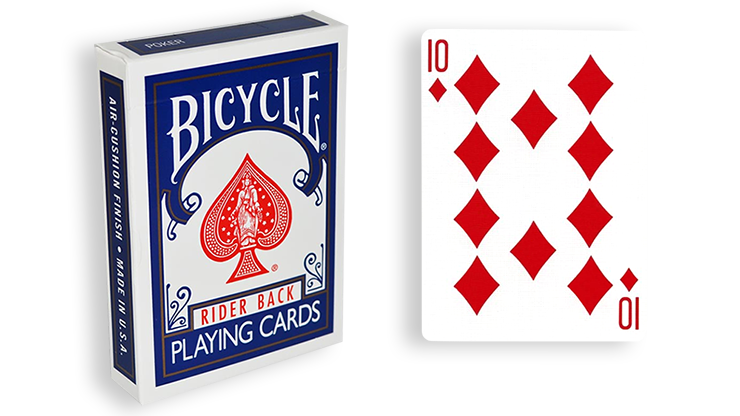 Cartas para Forzar - 1 Eleccion - 10 de Diamantes - Cartas Bicycle - Azul