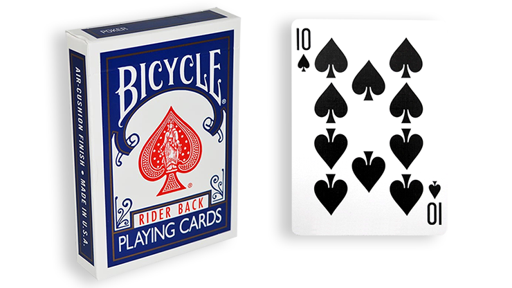 Cartas para Forzar - 1 Eleccion - 10 de Espadas - Cartas Bicycle - Azul