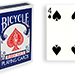 Cartas para Forzar - 1 Eleccion - 4 de Espadas - Cartas Bicycle - Azul