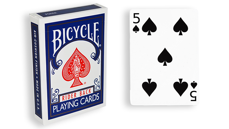 Cartas para Forzar - 1 Eleccion - 5 de Espadas - Cartas Bicycle - Azul