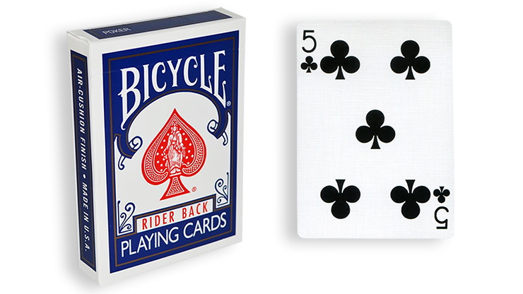 Cartas para Forzar - 1 Eleccion - 5 de Picas - Cartas Bicycle - Azul