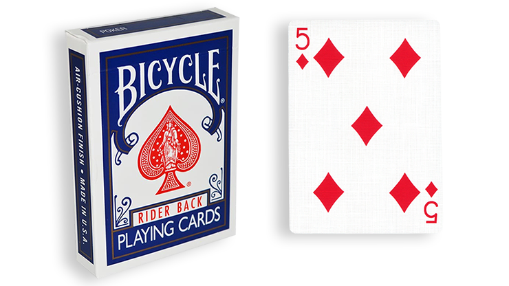 Cartas para Forzar - 1 Eleccion - 5 de Diamantes - Cartas Bicycle - Azul