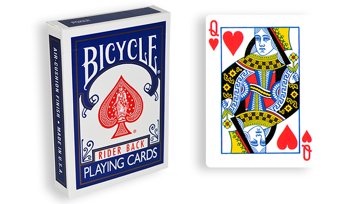 Cartas para Forzar - 1 Eleccion - Reina de Corazones - Cartas Bicycle - Azul