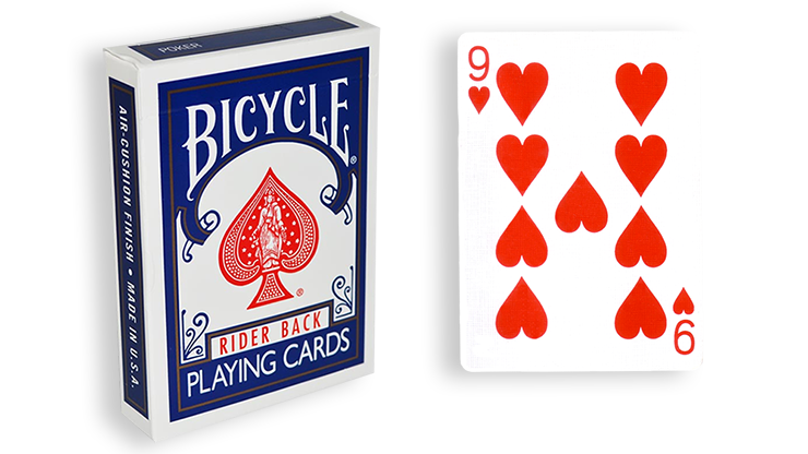 Cartas para Forzar - 1 Eleccion - 9 de Corazones - Cartas Bicycle - Azul