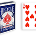 Cartas para Forzar - 1 Eleccion - 9 de Corazones - Cartas Bicycle - Azul