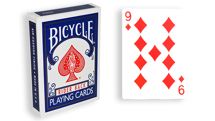 Cartas para Forzar - 1 Eleccion - 9 de Diamantes - Cartas Bicycle - Azul