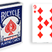 Cartas para Forzar - 1 Eleccion - 9 de Diamantes - Cartas Bicycle - Azul