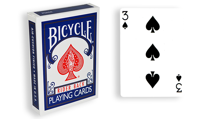 Cartas para Forzar - 1 Eleccion - 3 de Espadas - Cartas Bicycle - Azul