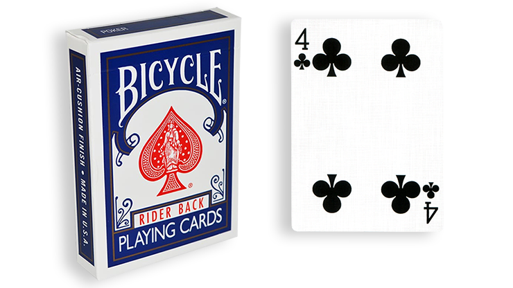 Cartas para Forzar - 1 Eleccion - 4 de Picas - Cartas Bicycle - Azul