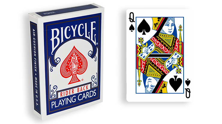 Cartas para Forzar - 1 Eleccion - Reina de Espadas - Cartas Bicycle - Azul