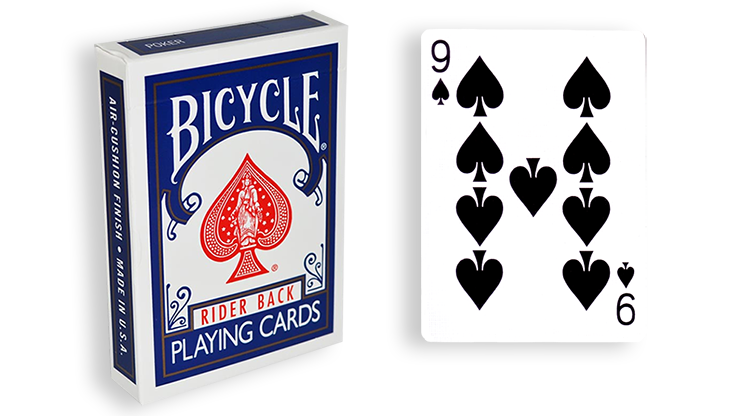 Cartas para Forzar - 1 Eleccion - 9 de Espadas - Cartas Bicycle - Azul