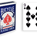 Cartas para Forzar - 1 Eleccion - 9 de Espadas - Cartas Bicycle - Azul