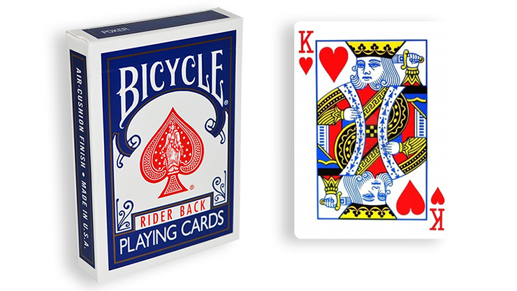 Cartas para Forzar - 1 Eleccion - Rey de Corazones - Cartas Bicycle - Azul