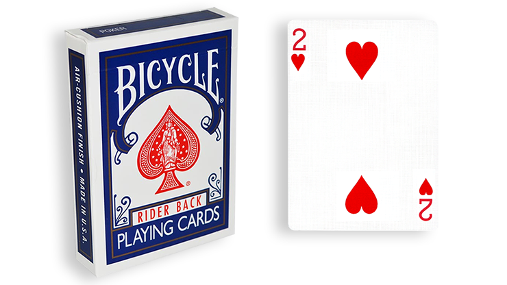 Cartas para Forzar - 1 Eleccion - 2 de Corazones - Cartas Bicycle - Azul