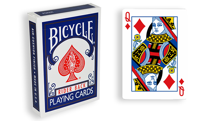 Cartas para Forzar - 1 Eleccion - Reina de Diamantes - Cartas Bicycle - Azul