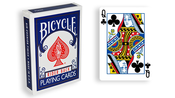 Cartas para Forzar - 1 Eleccion - Reina de Picas - Cartas Bicycle - Azul