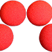 4 Bolas de Esponja Super Suave - 1 pulgada (Rojo)