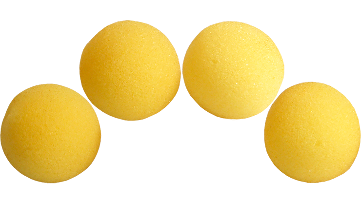 Bolas de Esponja Ultra Soft (1.5 pulgadas, Amarillo, 4 Piezas) Magic by Goshman