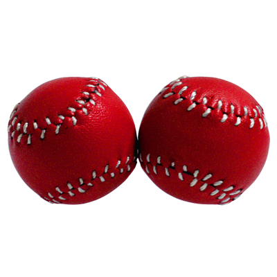 Chop Cup Balls Red Leather (Set of 2) - Leo Smesters