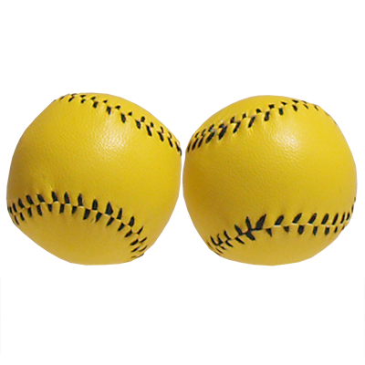 Chop Cup Balls Large Yellow Leather (Set of 2) - Leo Smesters