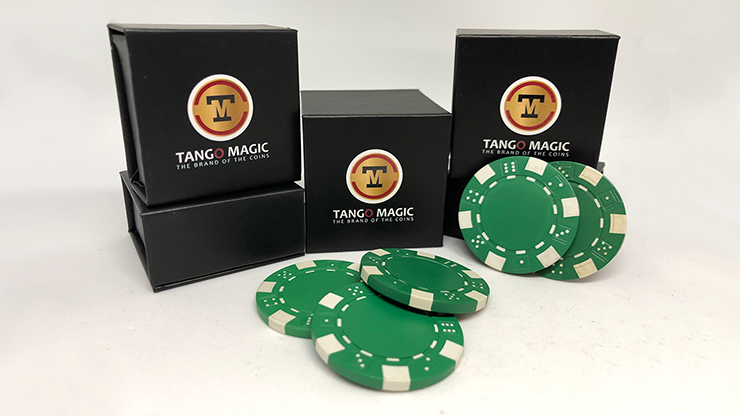 TUC Poker Chip Green plus 3 regular chips (PK002G) - Tango Magic