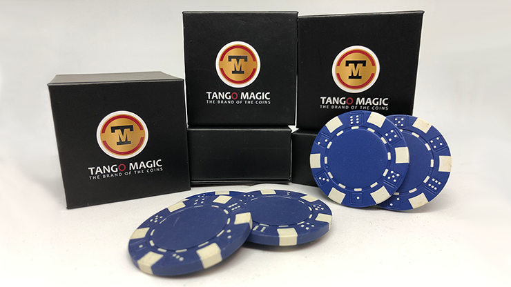 TUC Poker Chip Blue plus 3 regular chips (PK002B) - Tango Magic