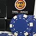 TUC Poker Chip Blue plus 3 regular chips (PK002B) - Tango Magic