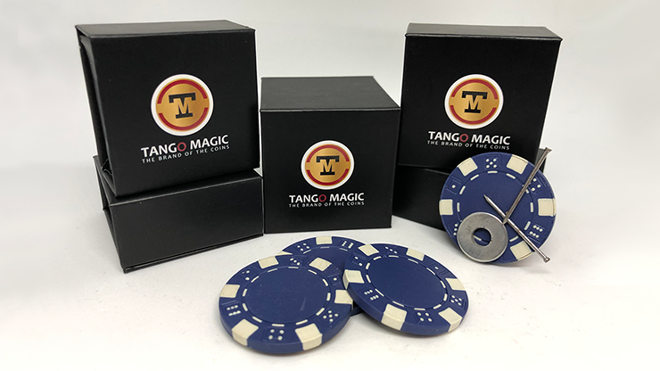 Magnetic Poker Chip Blue plus 3 regular chips (PK003B) - Tango Magic