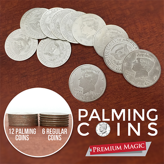 Palming Coin Set (U.S. Half design /12 piece) - Premium Magic