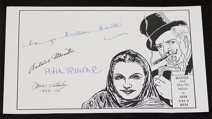 Dante autographed book plate (Rare)... MagicWorld Magic Shop