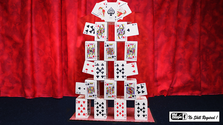 Card Castle with Six Card Repeat - Mr. Magic